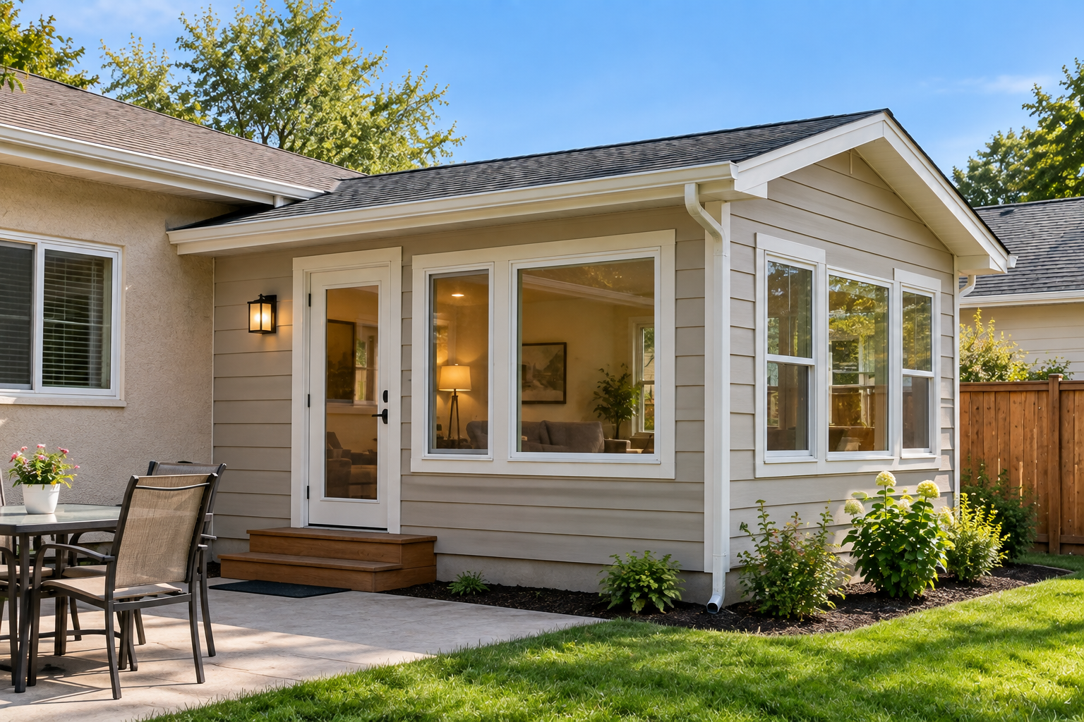 Home addition construction example